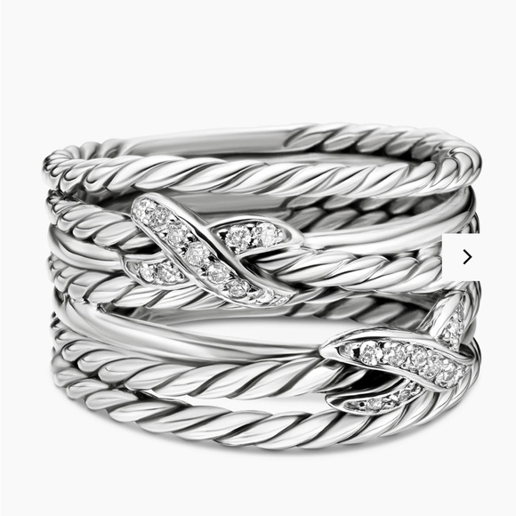 David Yurman Double X Crossover Ring - Picture 8 of 9